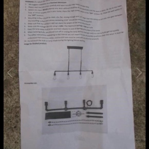 Industrial 4 Light fixture - Picture 3 of 5